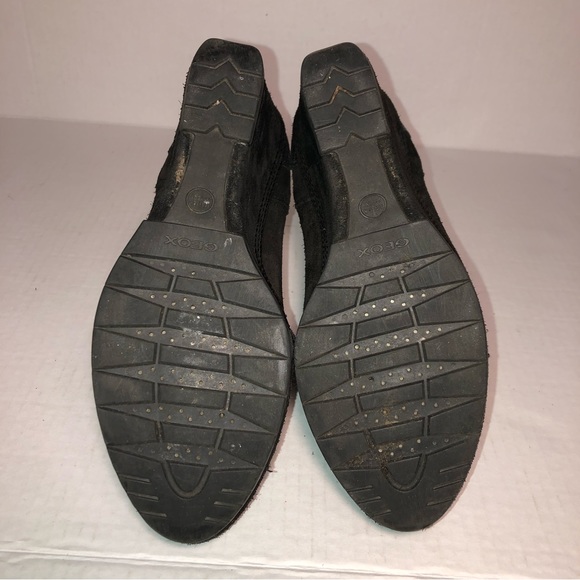 GEOX | Black Suede Wedge Booties | Size 38 US 7.5 - Picture 12 of 12